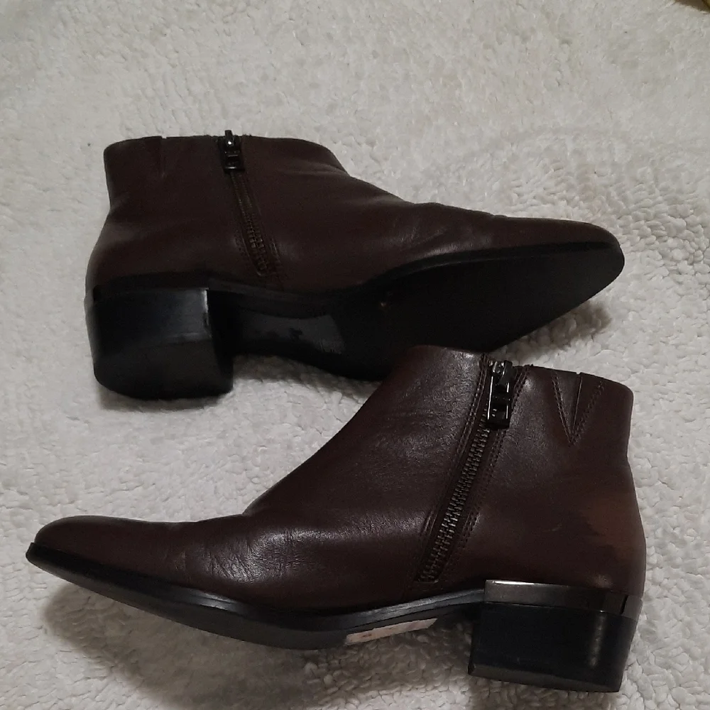 Coach Brown Leather Ankle Booties